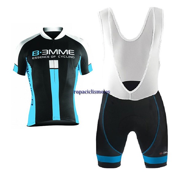 2017 Maillot Biemme Identity Tirantes Mangas Cortas negro y Azul